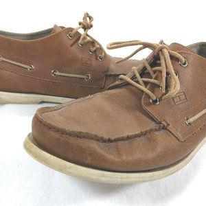 Tommy Hilfiger Brown Leather Boat Shoe loafer 10.5